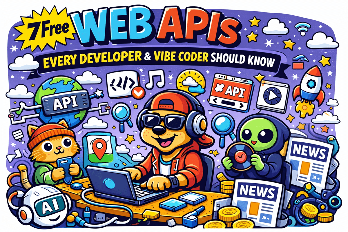 7 Free Web APIs Every Developer and Vibe Coder Should Know